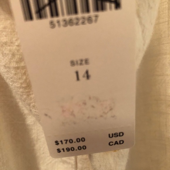 Anthropologie Cape Cod Jumpsuit NWT  S 14, ivory - Picture 8 of 8